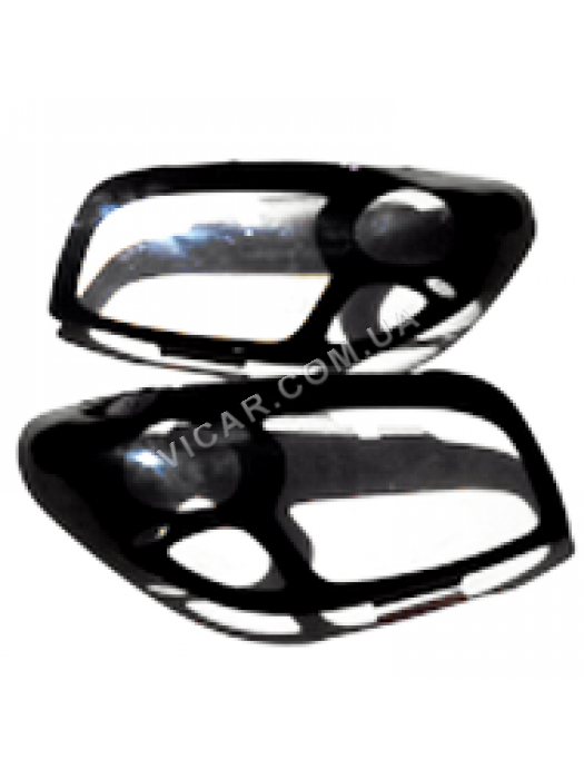 Защита фар черного цвета Toyota RAV4 (01-05)